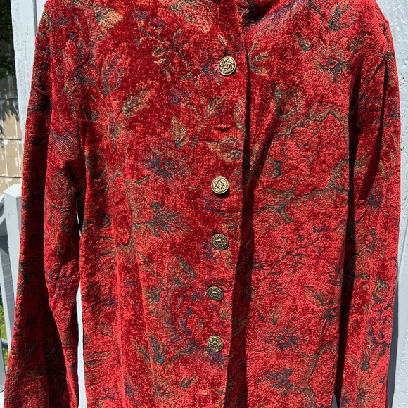 Chico’s Design Tapestry Floral Jacket (Size 3=XL) - Picture 3 of 7